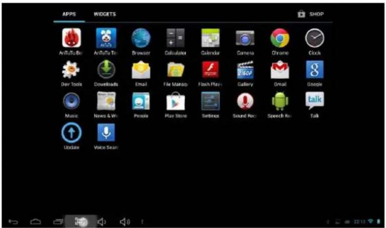 ORION TP711A - Applications screen - 1