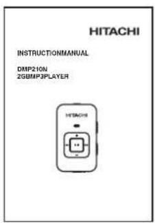HITACHI INSTRUCTIONMANUAL DMP210N 2G8MP3PLAYER