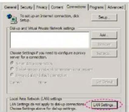 General | Security | Privacy | Content | Connections | Programs | Advanced To set up an Internet connection, disk Setup. Setup... Dial-up and Virtual Private Network settings Add... Remove... Choose Settings if you need to configure a proxy server for a connector. Never dial-up connections Deliver remote network connections is not present Always dial-up dial-up connections Cancel Hide Get Default Local Area Network (LAN) settings LAN Settings do not apply to dial-up connections. Choose Settings above for dial-up settings. LAN Settings...