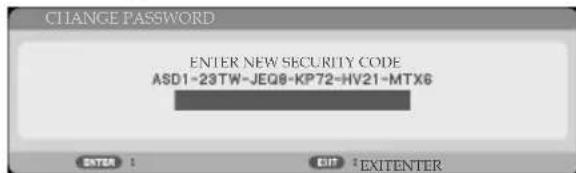 CHANGE PASSWORD ENTER NEW SECURITY CODE A5D1-23TW-JEQ8-KP72-HV21-MTX6 ENTER : EXIT : EXIT :