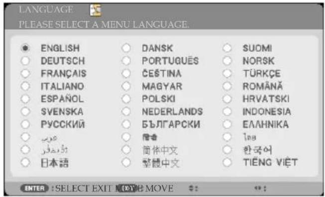 NEC NP-U321HI-TM - LANGUAGE - 1