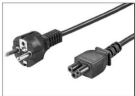 Ewent EW-110202-020-N-P - Power Supply Cable, 90° angled - 6