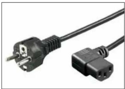 Ewent EW-110202-020-N-P - Power Supply Cable, 90° angled - 5