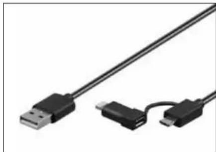 Ewent EW-110202-020-N-P - USB 2.0 Double Connection Cable - 1
