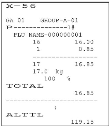 X-56 GA 01 GROUP-A-01 P----1# PLU NAME-000000001 16 16.00 1 0.85 ---- 17 16.85 17.0 kg 100 % TOTAL 16.85 ---- : ALTTL 119.15