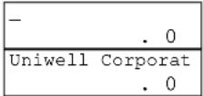 Uniwell SX-6700F - KEY ENTRY DISPLAY CONFIRMATION RECEIPT - 1