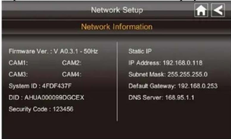 VELLEMAN DWH-A059I - Network Information - 1