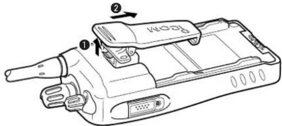 Technical diagram of a device with labeled parts, showing internal components and directional arrows