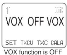 ICOM IC-F3063 - - VOX Gain - 1