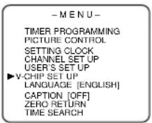SYLVANIA 6319CB - Select "V-CHIP SET UP" - 1