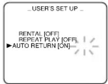SYLVANIA 6319CB - Set "AUTO RETURN" to [ON] - 1