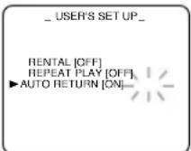 SYLVANIA 6309CCC - Set "AUTO RETURN" to [ON] - 1