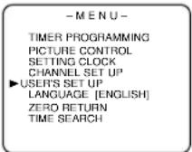 SYLVANIA 6309CCC - Select "USER'S SET UP" - 1