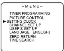SYLVANIA 6309CCC - Select "SETTING CLOCK" - 1