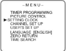 SYLVANIA 6309CD - Enter the channel number that contains the Automatic Clock Setting Signal - 1