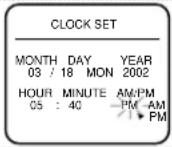 SYLVANIA 6240VC - CLOCK SET UP - 1
