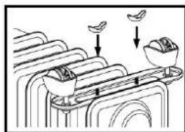 Illustration of food preparation steps with bowls and spoons (no text or symbols)