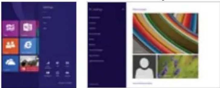 Screenshot of a software interface with app icons and a preview pane showing user profile and content sections