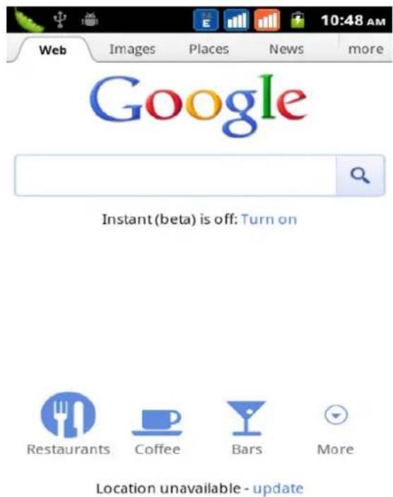 Web Images Places News more Google Instant (beta) is off: Turn on Restaurants Coffee Bars More Location unavailable - update