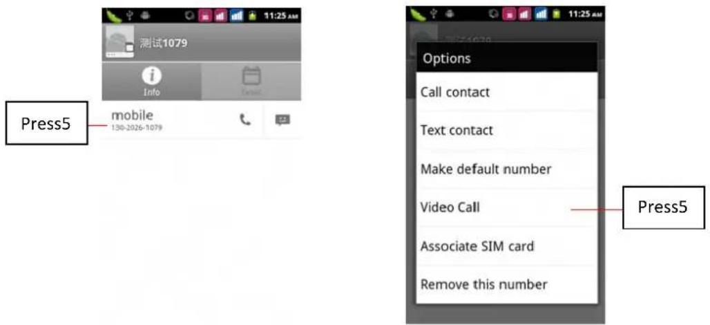 测试1079 Info Close Press5 mobile 130-2026-1079 Options Call contact Text contact Make default number Video Call Associate SIM card Remove this number Press5