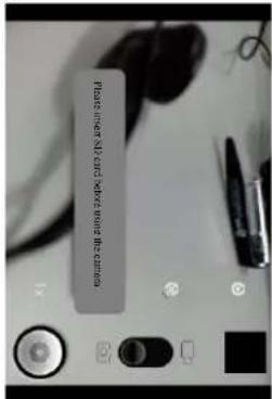 Please enter AI card, Make new the camera.
