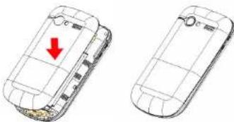 LAVA Iris 355 - Inserting the SIM Card and the battery - 5
