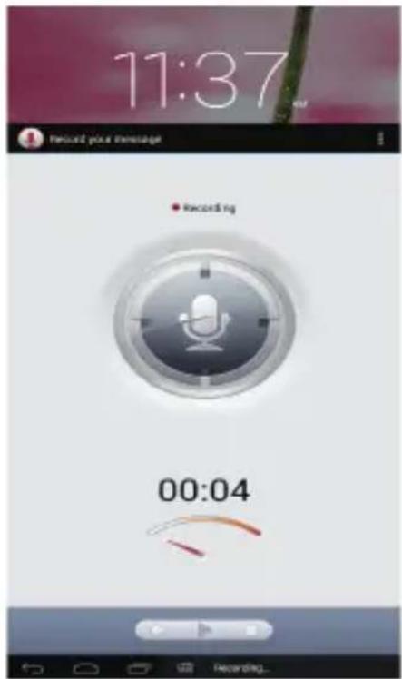 11:37 Record your message Recording 00:04 Recording...