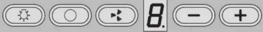 Control panel icons with sun, circle, star, and minus signs labeled 8.