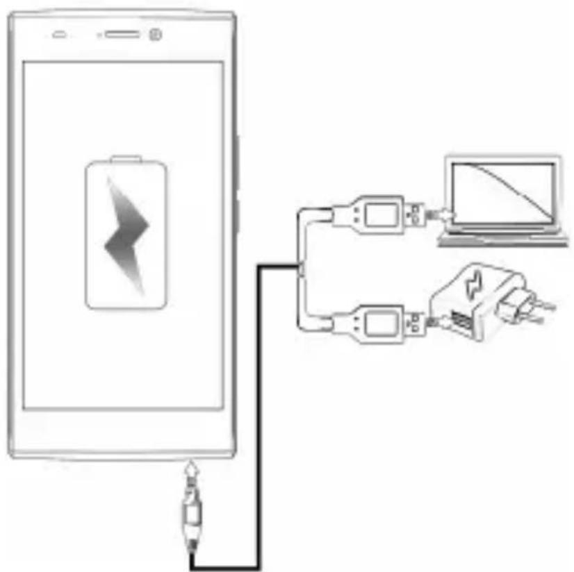 Diagram showing a battery connected to an electronic device via cable, with a monitor displaying the screen and plug being inserted.