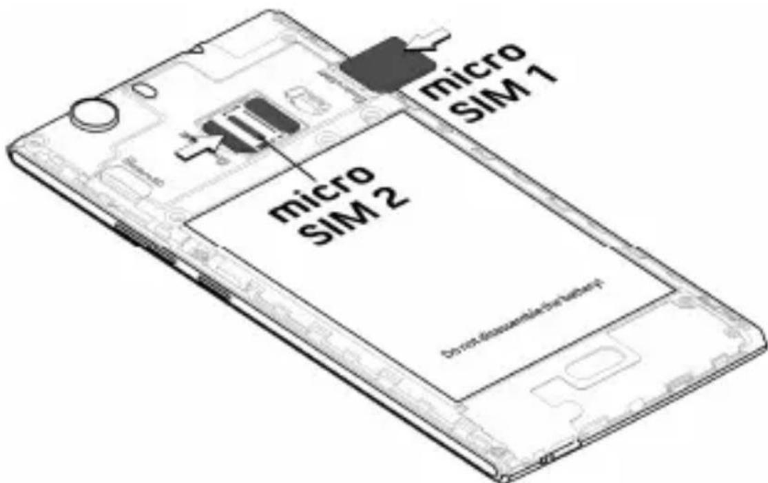 micro SIM 1 micro SIM 2 On the following section is further labeled