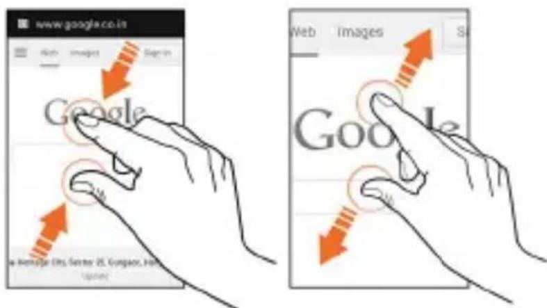 Micromax Canvas Duet AE90 - Using the Pinch Zoom - 1