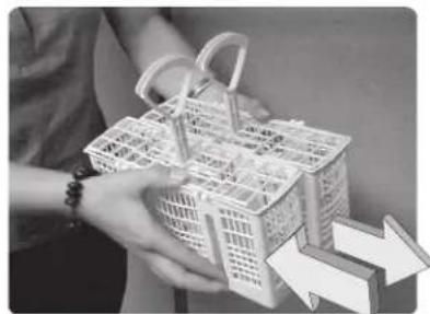 THERMADOR DWHD94BF - To split the Flexible Silverware Basket: - 1