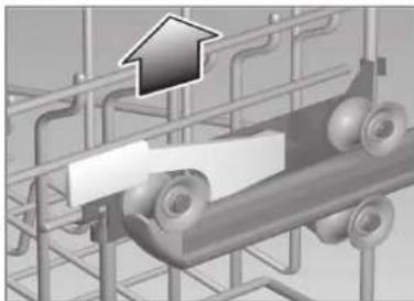 THERMADOR DWHD94BF - To raise the top rack: - 1