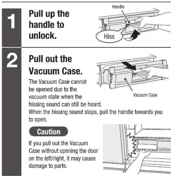 HITACHI R-E6800V - When opening the door When closing the door - 1