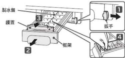 HITACHI R-E6800V - 打開製冰室門,取出製冰盤 - 1
