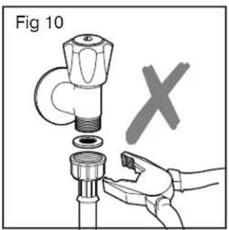 SERVIS M6654W - Fitting the hoses - 1
