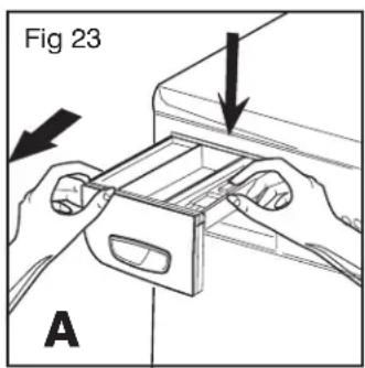 SERVIS M6503S - Removing the detergent drawer (fi g. A or B, according to the model). - 1