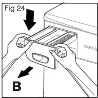 SERVIS M6503S - Removing the detergent drawer (fi g. A or B, according to the model). - 2