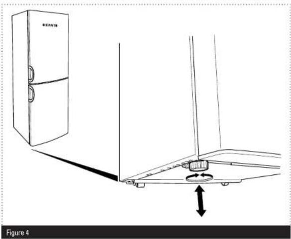 SERVIS CF55170W - ADJUSTING THE FEET > - 1