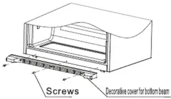 Screws Decorative cover for bottom beam