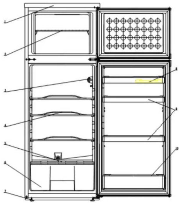 Jocel JF-300LS - DESCRIPCIÓN GENERAL DE LA NEVERA - 1