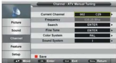 Sogo SS-1621 - ATV Manual Search (para la fuente de entrada sólo ATV) - 1