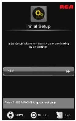 RCA LED42B45RQ - Initial Setup - 1