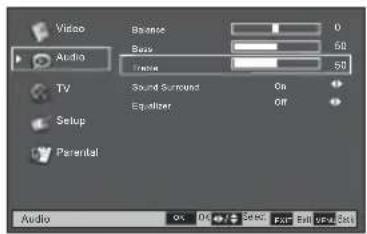 Logik L15LID628E - Adjusting Treble - 1