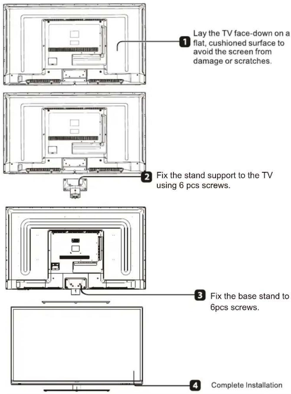 WESTINGHOUSE DWM55F1A1 - How to install the stand! - 1