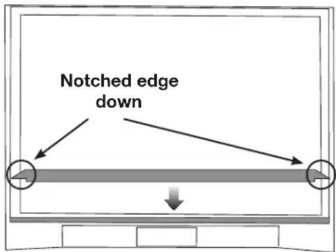 Notched edge down