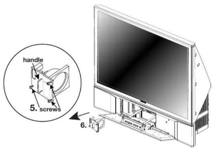 handle 5. screws 6.