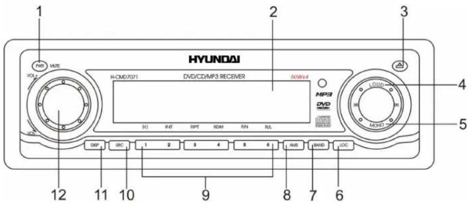 HYUNDAI H-CMD7071 - Front panel - 1