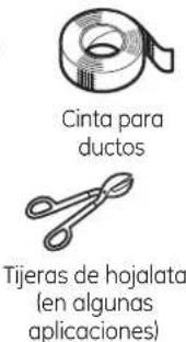 Cinta para ductos Tijeras de hojalata (en algunas aplicaciones)