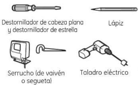 Destornillador de cabeza plana y destornillador de estrella Lápiz Serrucho (de vaivén o segueta) Taladro eléctrico